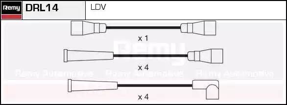 Ккомплект проводов зажигания DRL14 DELCO REMY