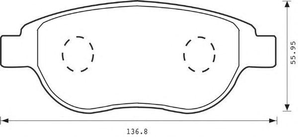 Комплект тормозных колодок, диско 573184B BENDIX JURID