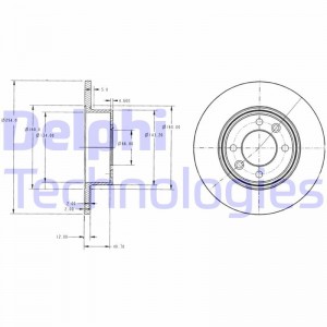 Тормозной диск BG2703 DELPHI