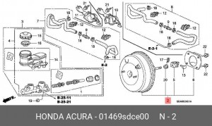Усилитель тормозной системы 01469SDCE00 HONDA