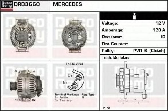 Генератор DRB3660 DELCO REMY