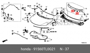 Клипса крепежная 91560TL0G21 HONDA
