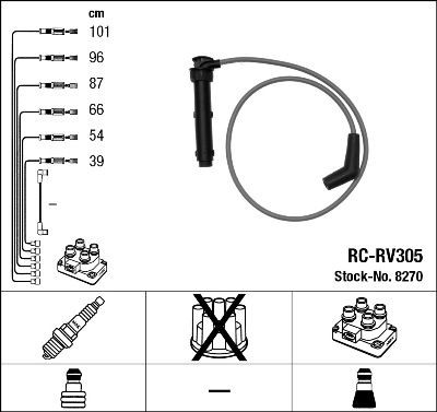Ккомплект проводов зажигания 8270 NGK NTK