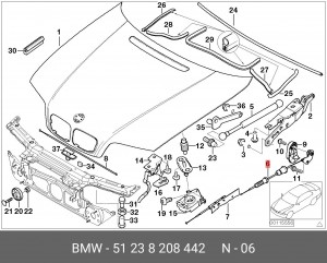 Узел привода 51 23 8 208 442 BMW