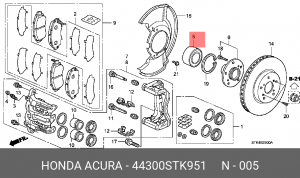 Подшипник ступицы колеса 44300STK951 HONDA