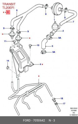 Нагнетание дополнительного воздуха 7 050 642 FORD