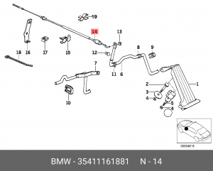 Тросик газа 35 41 1 161 881 BMW