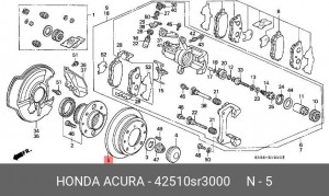 Тормозной диск 42510-SR3-000 HONDA