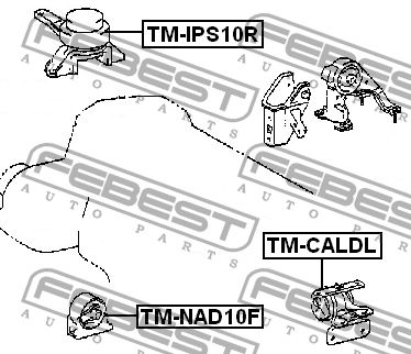 Подушка двигателя TM-NAD10F FEBEST