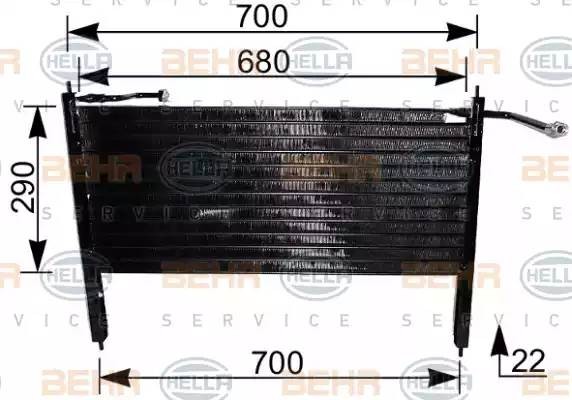Конденсатор, кондиционер 8FC351037031 HELLA