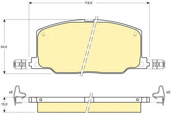 Комплект тормозных колодок, диско 6107989 GIRLING