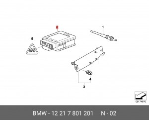 Блок управления электронный 12 21 7 801 201 BMW