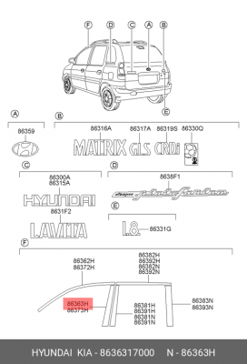 Деталь 8636317000 HYUNDAI KIA