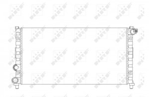 Радиатор, охлаждение двигател 58765 NRF
