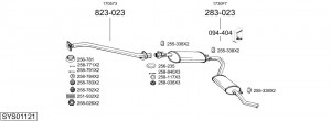 Средний глушитель выхлопных газов 289787 BOSAL