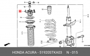 Опора амортизатора подвески 51920STKA03 HONDA