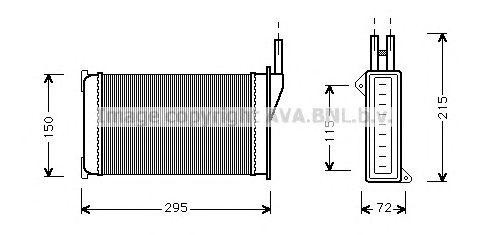 Теплообменник, отопление салона FD6095 AVA