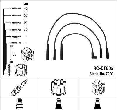 Ккомплект проводов зажигания 7389 NGK NTK