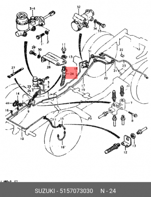 Тормозной шланг 51570-73030 SUZUKI