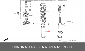 Пыльник амортизатора подвески 51687-SV1-A02 HONDA