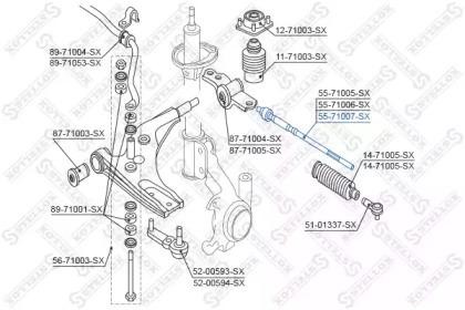 Тяга рулевая 55-71007-SX STELLOX