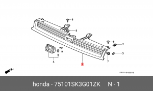 Решетка радиатора 75101SK3G01ZK HONDA
