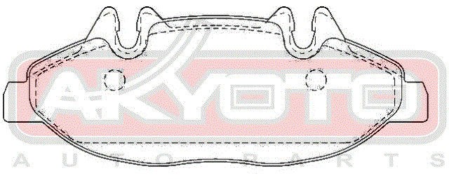 Колодки тормозные дисковые AKD-0406 AKYOTO