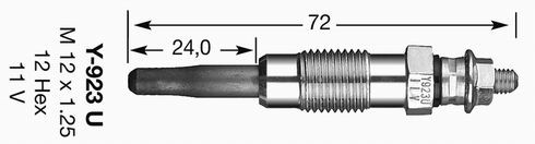 Свеча накаливания 3380 NGK NTK