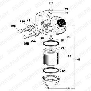 Топливный фильтр 6260B741B DELPHI