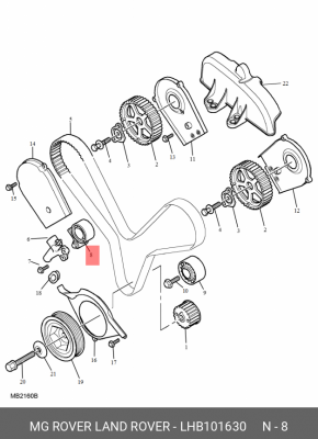 Натяжной ролик, ремень ГРМ LHB101630 MG ROVER LAND ROVER