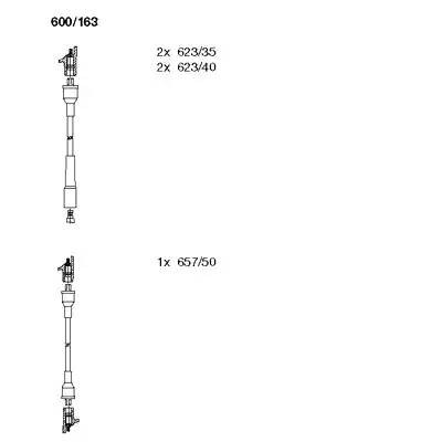 Ккомплект проводов зажигания 600163 BREMI