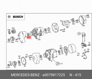 Подшипник A 007 981 72 25 MERCEDES BENZ