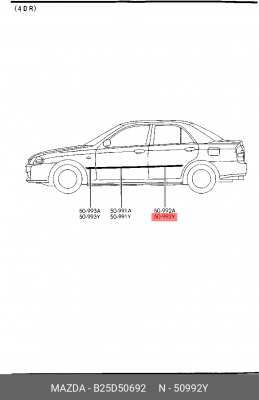 Наклейка B25D50692 MAZDA