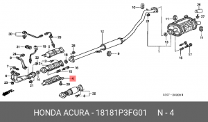 Деталь 18181P3FG01 HONDA