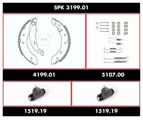 Комплект тормозных колодок SPK319901 REMSA