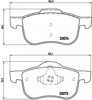 Комплект тормозных колодок, диско P86016 BREMBO