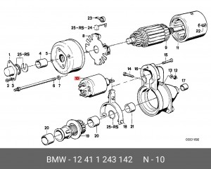Реле, стартер 12 41 1 243 142 BMW