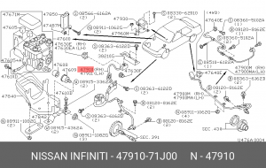 Датчик, частота вращения колеса 47910-71J00 NISSAN
