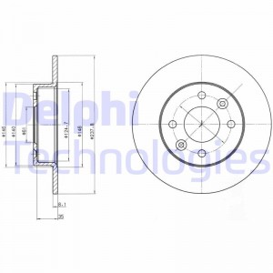 Тормозной диск BG2258 DELPHI