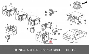 Лампа 35852S1AS01 HONDA