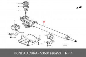 Рулевой механизм 53601SE0A53 HONDA