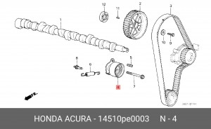 Натяжной ролик, ремень ГРМ 14510PE0003 HONDA