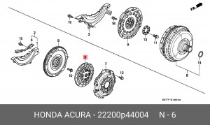 Диск сцепления 22200P44004 HONDA
