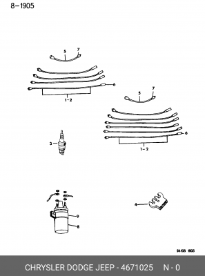 Элемент катушки зажигания 4671025 CHRYSLER