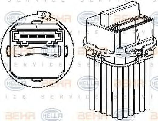 Сопротивление, вентилятор салона 5HL 351 321-321 HELLA