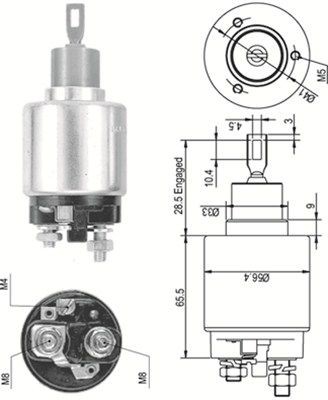 Тяговое реле, стартер 940113050342 MAGNETI MARELLI