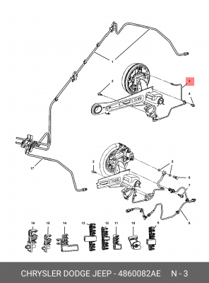 Тормозной шланг 4860 082AE CHRYSLER