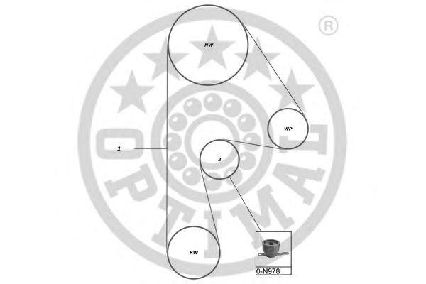 Комплект ремня ГРМ SK-1277 OPTIMAL