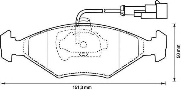 Комплект тормозных колодок, диско 573109B BENDIX JURID