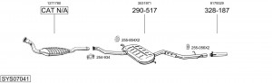 Средний глушитель выхлопных газов 284165 BOSAL